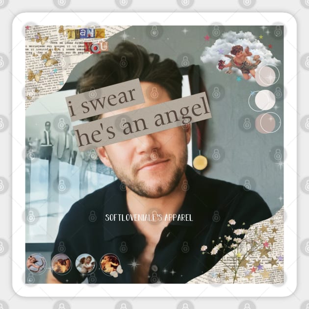 I Swear He's An Angel Sticker by Narrie